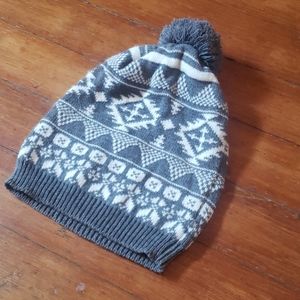 Knit hat with pom pom